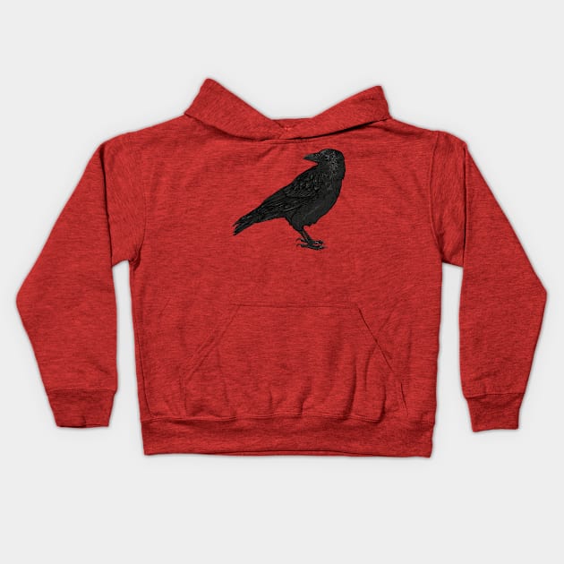 black bird Kids Hoodie by mahashop